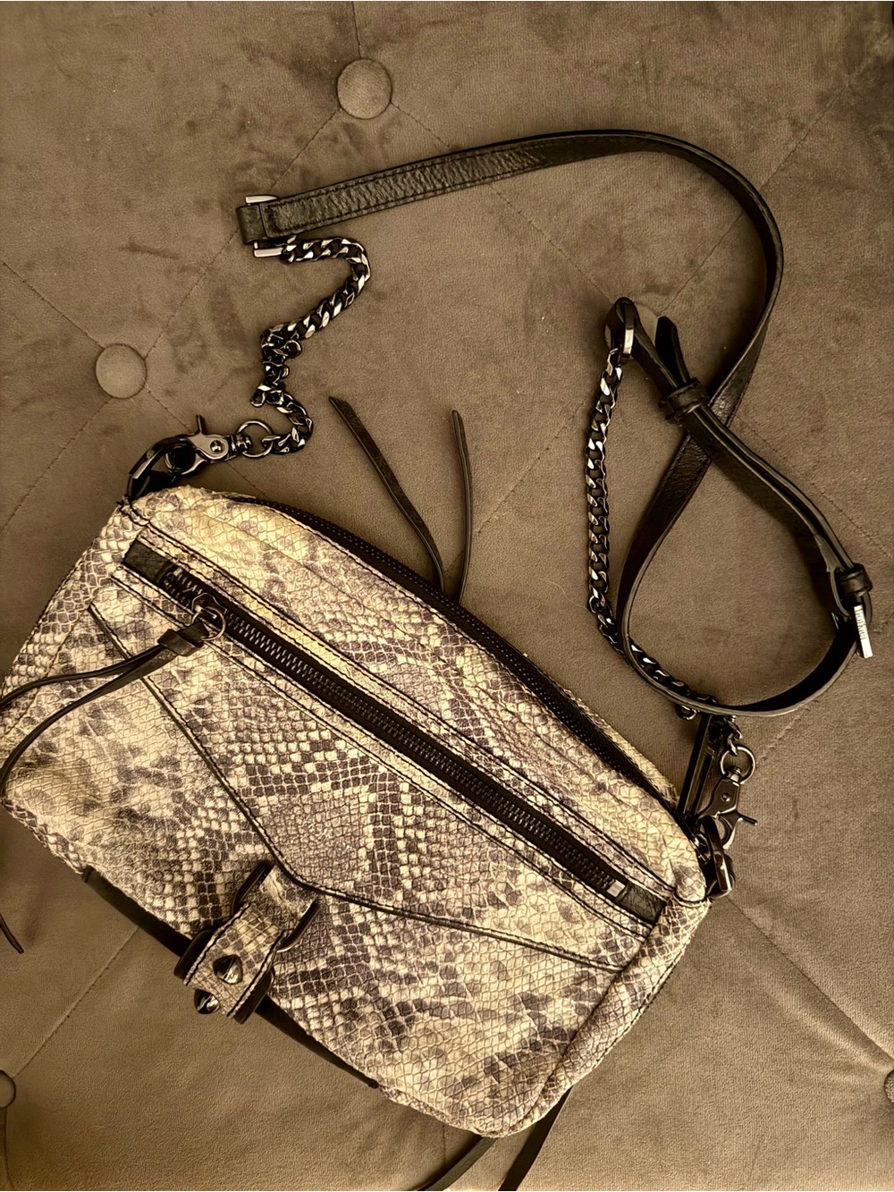Botkier Trigger East/West crossbody, snake print
